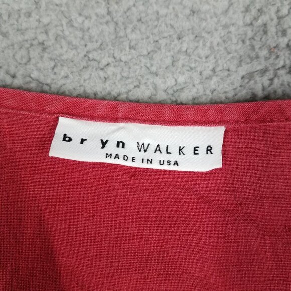 Bryn Walker Linen Blouse Women's Small Pink Oversized Lagenlook Beach Travel - Picture 9 of 11